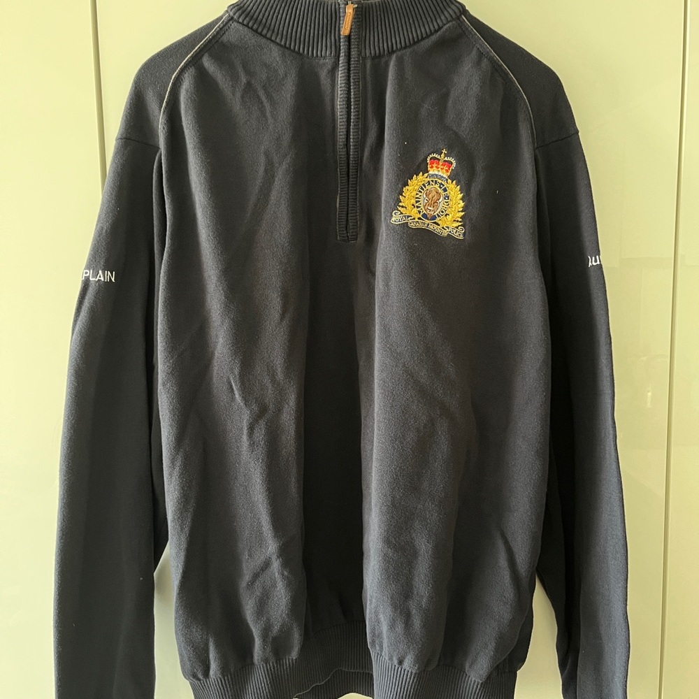 Royal Canadian Mounted Police Men's Black Half-Zip Sweater